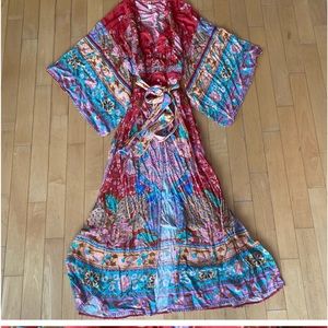 SPELL Lotus Kimono Gown SZ Large.  Gently used, excellent condition. Sold out.
